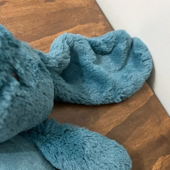 O.B. Designs Banjo Bunny dark teal/blue Plush Lovey Blankie toy Easter NWOT - Picture 5 of 10